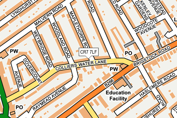 CR7 7LF map - OS OpenMap – Local (Ordnance Survey)