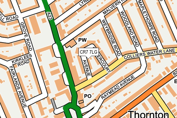 CR7 7LG map - OS OpenMap – Local (Ordnance Survey)