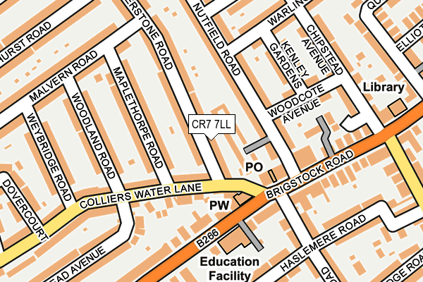 CR7 7LL map - OS OpenMap – Local (Ordnance Survey)