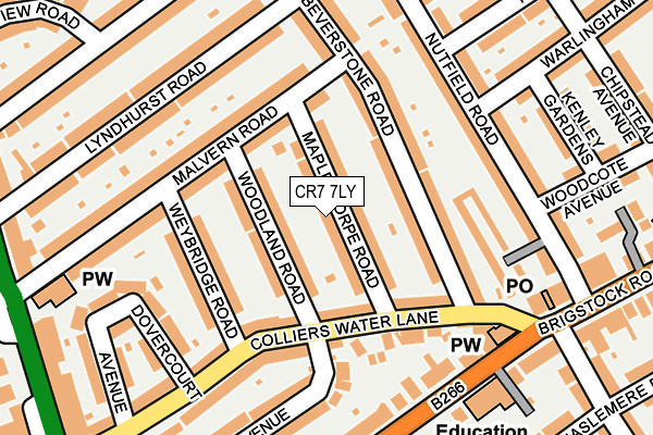 CR7 7LY map - OS OpenMap – Local (Ordnance Survey)