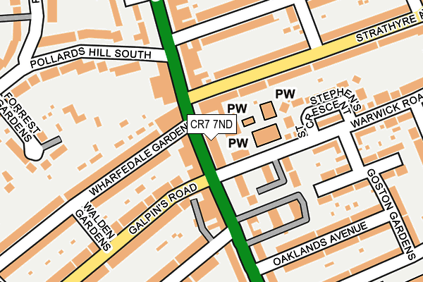 CR7 7ND map - OS OpenMap – Local (Ordnance Survey)