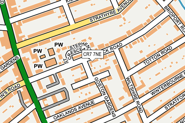 CR7 7NE map - OS OpenMap – Local (Ordnance Survey)