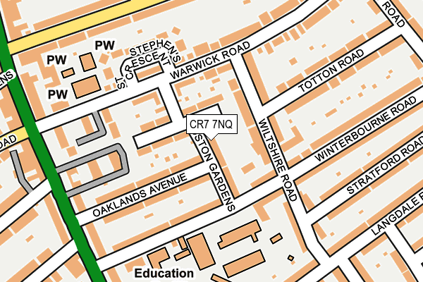 CR7 7NQ map - OS OpenMap – Local (Ordnance Survey)