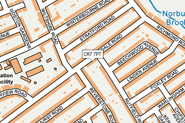 CR7 7PT map - OS OpenMap – Local (Ordnance Survey)