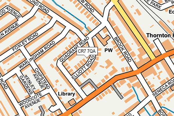 CR7 7QA map - OS OpenMap – Local (Ordnance Survey)