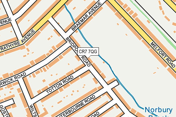 CR7 7QG map - OS OpenMap – Local (Ordnance Survey)