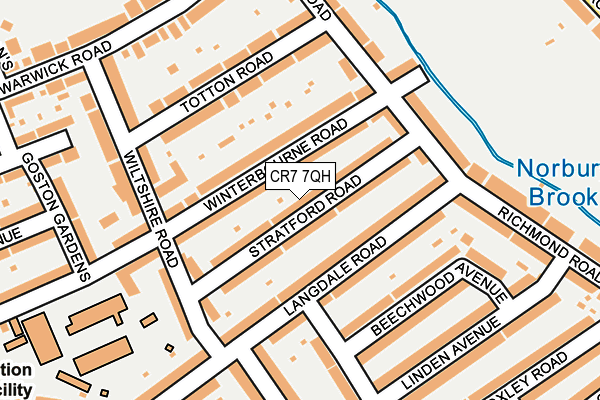 CR7 7QH map - OS OpenMap – Local (Ordnance Survey)