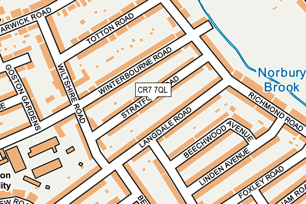 CR7 7QL map - OS OpenMap – Local (Ordnance Survey)