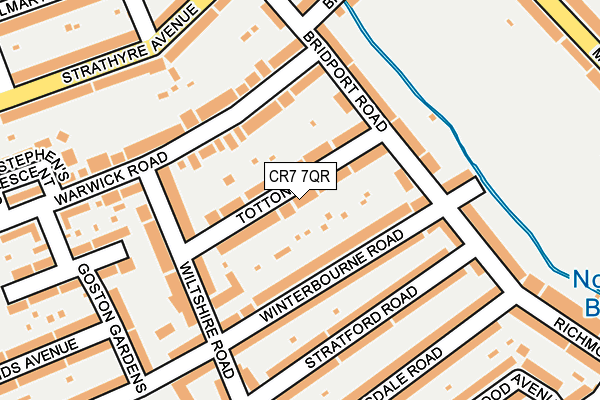 CR7 7QR map - OS OpenMap – Local (Ordnance Survey)