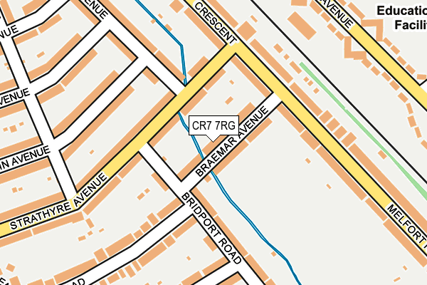 CR7 7RG map - OS OpenMap – Local (Ordnance Survey)