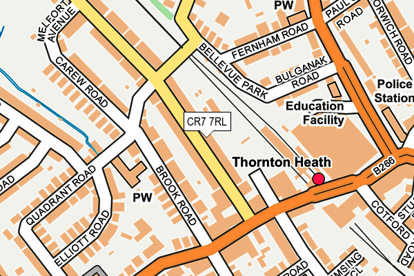 CR7 7RL map - OS OpenMap – Local (Ordnance Survey)