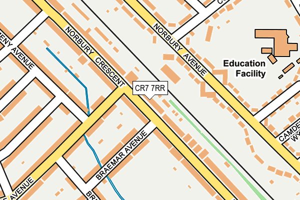 CR7 7RR map - OS OpenMap – Local (Ordnance Survey)
