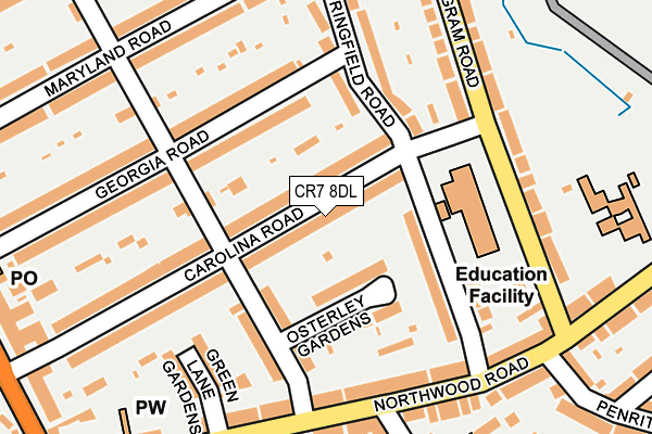 CR7 8DL map - OS OpenMap – Local (Ordnance Survey)