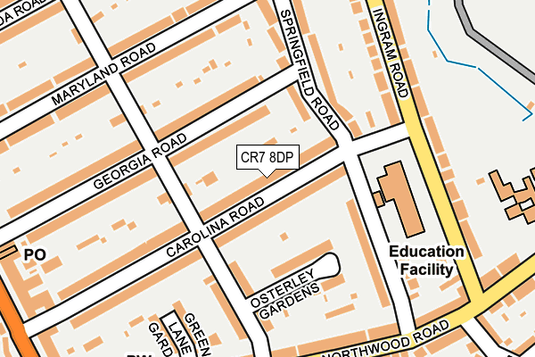 CR7 8DP map - OS OpenMap – Local (Ordnance Survey)