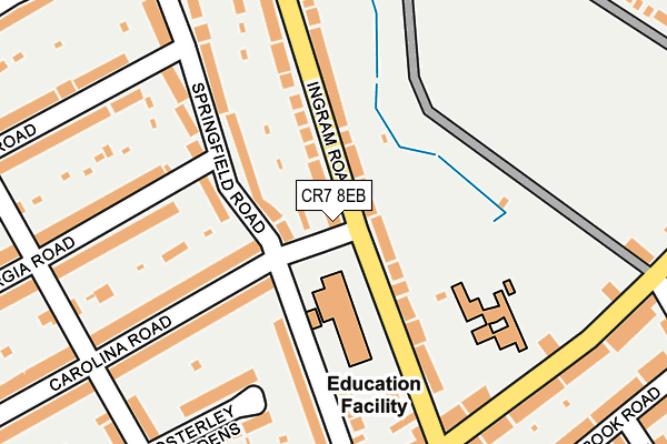 CR7 8EB map - OS OpenMap – Local (Ordnance Survey)