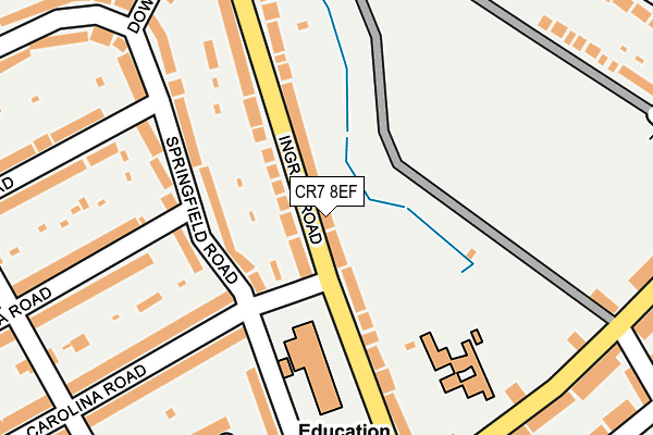 CR7 8EF map - OS OpenMap – Local (Ordnance Survey)