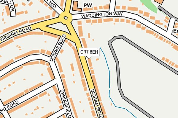 CR7 8EH map - OS OpenMap – Local (Ordnance Survey)