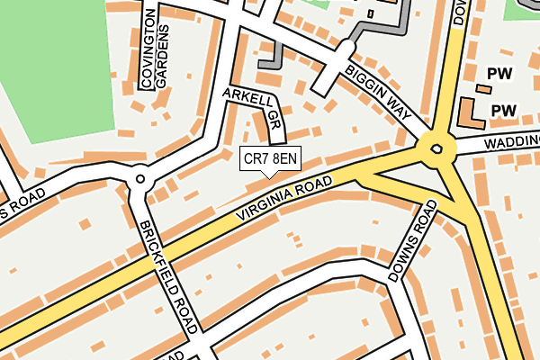 CR7 8EN map - OS OpenMap – Local (Ordnance Survey)