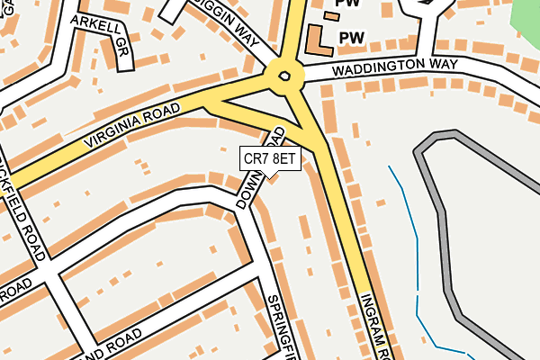 CR7 8ET map - OS OpenMap – Local (Ordnance Survey)