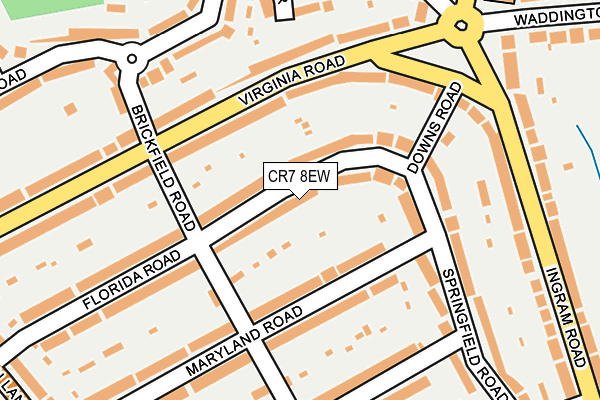 CR7 8EW map - OS OpenMap – Local (Ordnance Survey)