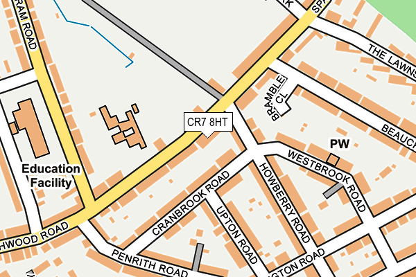 CR7 8HT map - OS OpenMap – Local (Ordnance Survey)