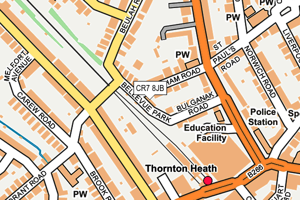 CR7 8JB map - OS OpenMap – Local (Ordnance Survey)