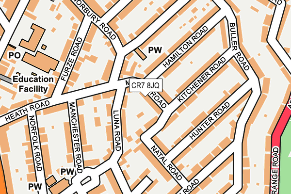 CR7 8JQ map - OS OpenMap – Local (Ordnance Survey)