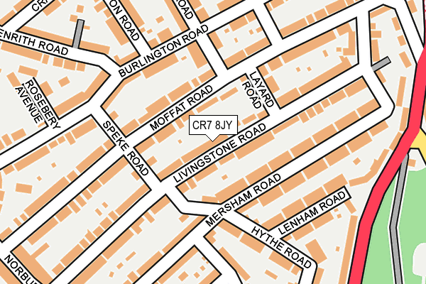 CR7 8JY map - OS OpenMap – Local (Ordnance Survey)