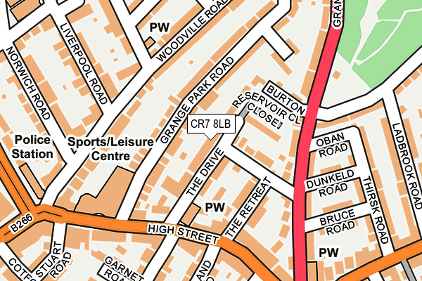 CR7 8LB map - OS OpenMap – Local (Ordnance Survey)