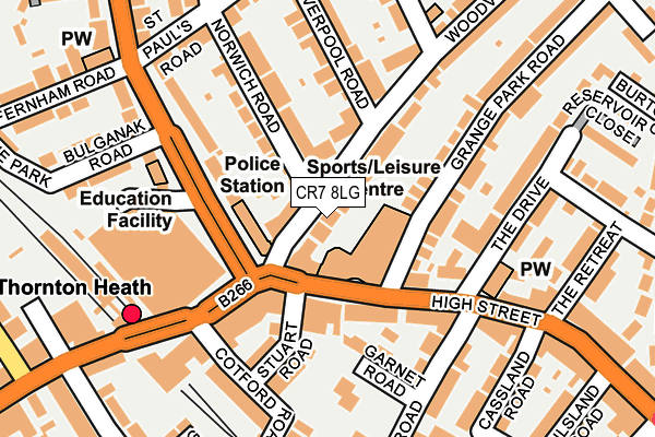 CR7 8LG map - OS OpenMap – Local (Ordnance Survey)