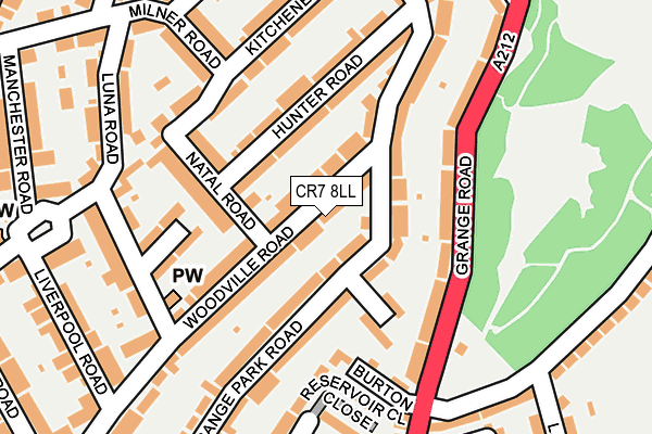 CR7 8LL map - OS OpenMap – Local (Ordnance Survey)