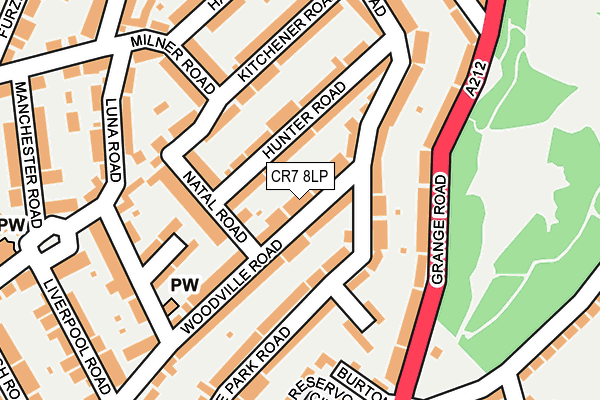 CR7 8LP map - OS OpenMap – Local (Ordnance Survey)