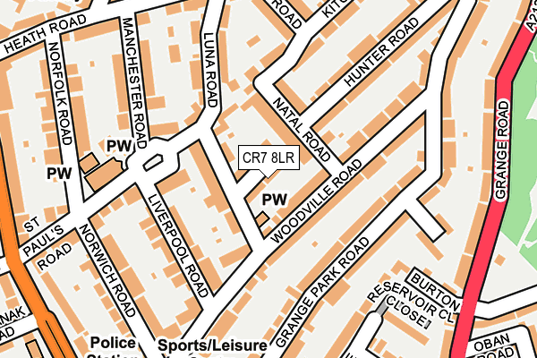 CR7 8LR map - OS OpenMap – Local (Ordnance Survey)