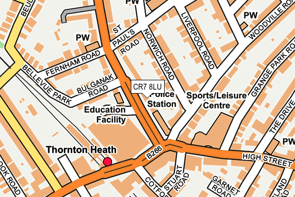 CR7 8LU map - OS OpenMap – Local (Ordnance Survey)