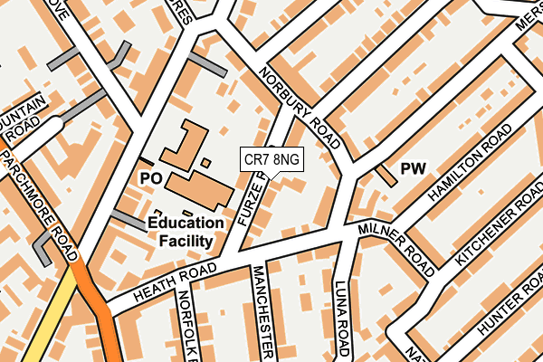 CR7 8NG map - OS OpenMap – Local (Ordnance Survey)