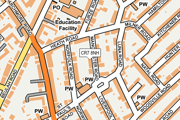 CR7 8NH map - OS OpenMap – Local (Ordnance Survey)