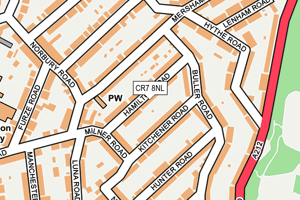 CR7 8NL map - OS OpenMap – Local (Ordnance Survey)