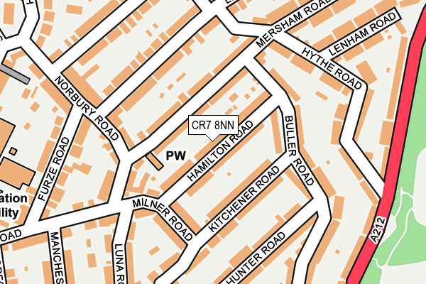 CR7 8NN map - OS OpenMap – Local (Ordnance Survey)