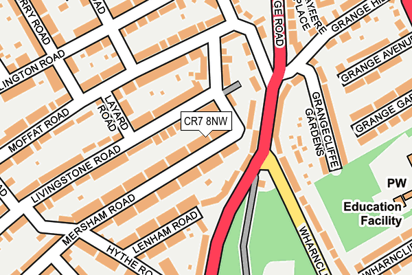 CR7 8NW map - OS OpenMap – Local (Ordnance Survey)
