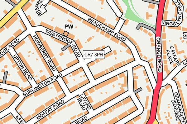 CR7 8PH map - OS OpenMap – Local (Ordnance Survey)