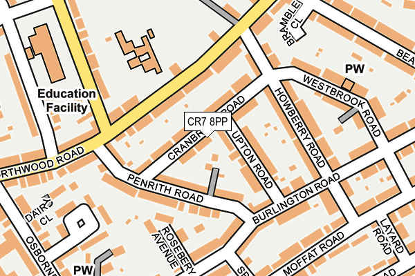 CR7 8PP map - OS OpenMap – Local (Ordnance Survey)