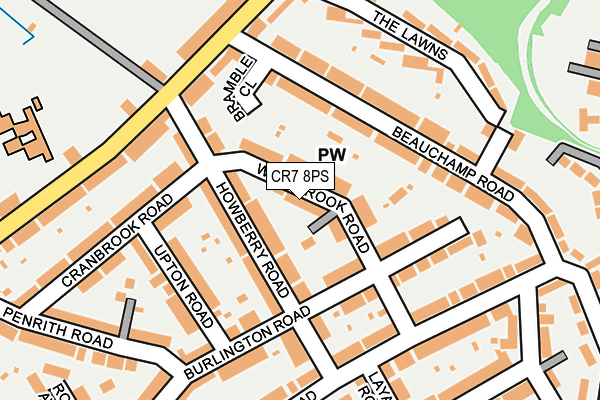 CR7 8PS map - OS OpenMap – Local (Ordnance Survey)