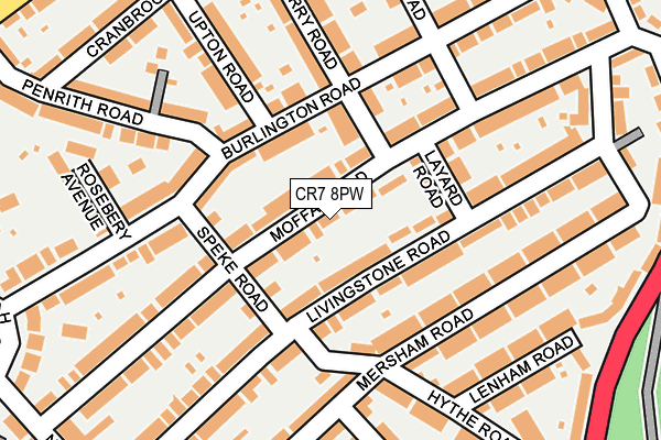 CR7 8PW map - OS OpenMap – Local (Ordnance Survey)