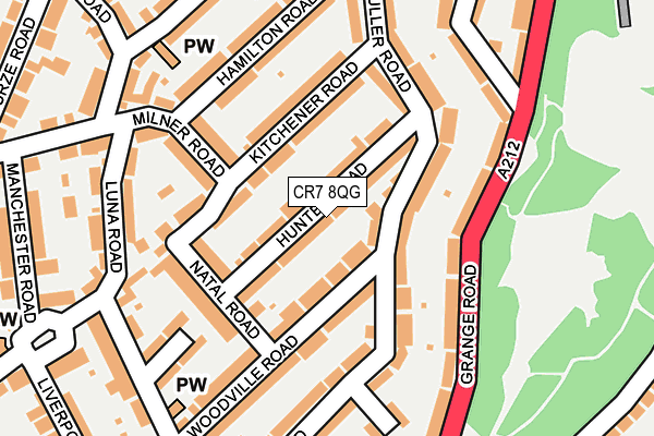 CR7 8QG map - OS OpenMap – Local (Ordnance Survey)