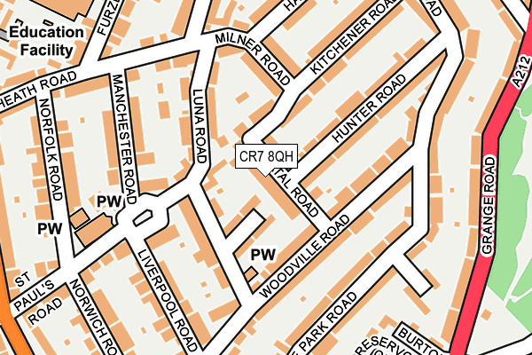 CR7 8QH map - OS OpenMap – Local (Ordnance Survey)