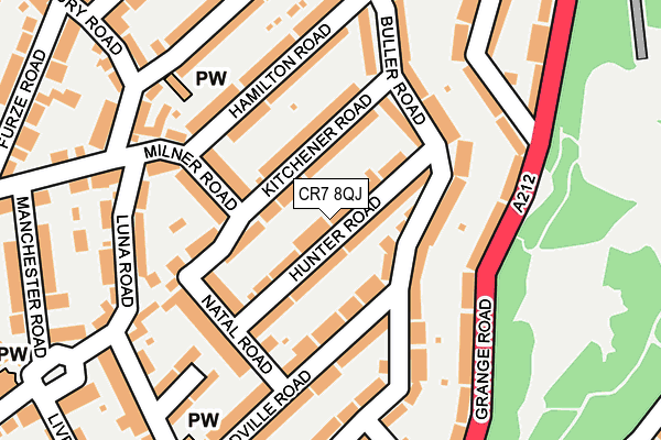 CR7 8QJ map - OS OpenMap – Local (Ordnance Survey)