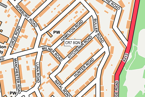 CR7 8QN map - OS OpenMap – Local (Ordnance Survey)