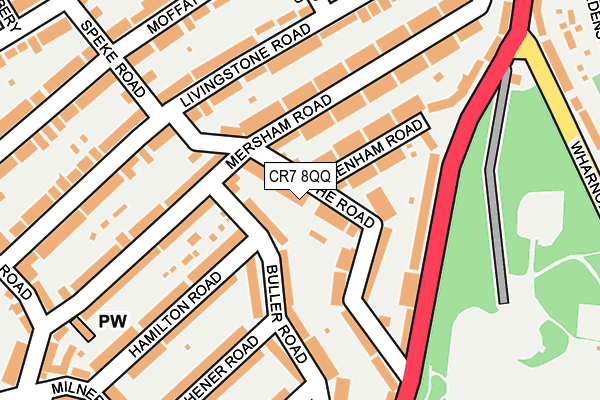 CR7 8QQ map - OS OpenMap – Local (Ordnance Survey)