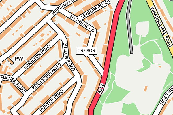 CR7 8QR map - OS OpenMap – Local (Ordnance Survey)