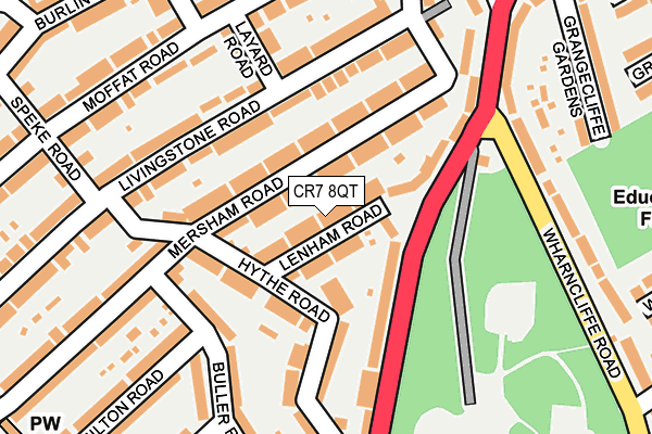 CR7 8QT map - OS OpenMap – Local (Ordnance Survey)